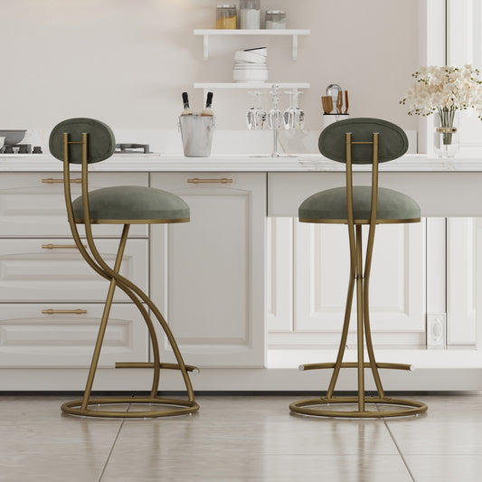 Cortez Bar Stool, Set of 2 (Green)