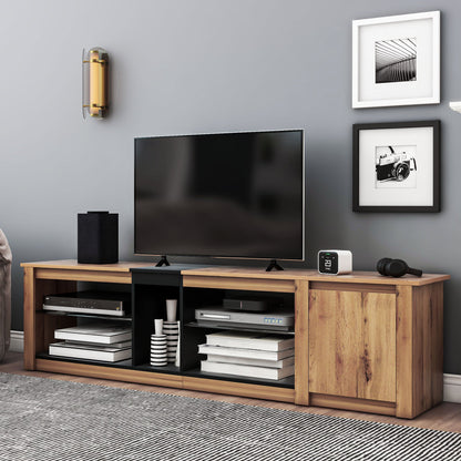 Miranda TV Stand (Natural + Black)