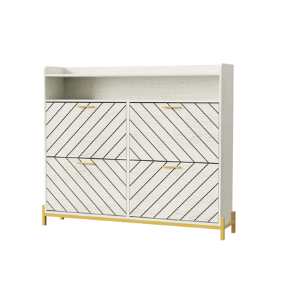 Potter Shoe Cabinet, White