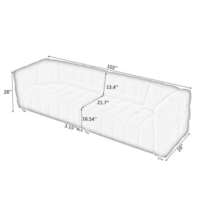Siena 102" Sofa (White)