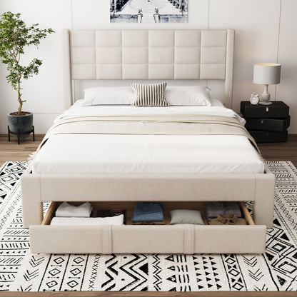 Guillermo Bed Frame, Queen (Biege)