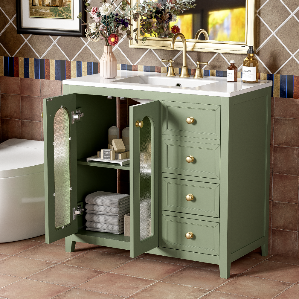 Hail Bathroom Vanity (Green)