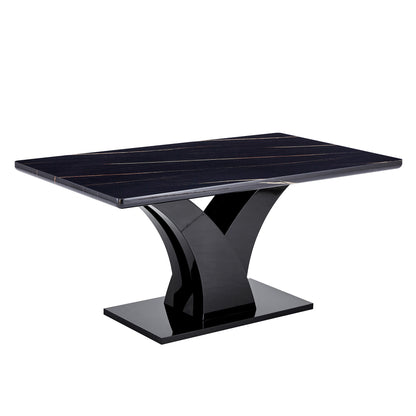 Harvey Dining Set, Set of 7 (Black)