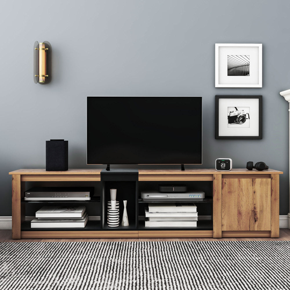 Miranda TV Stand (Natural + Black)