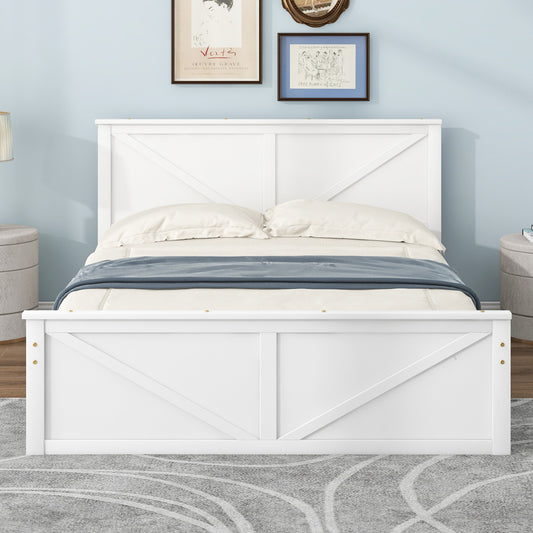 Castro Bed Frame, Queen (White)