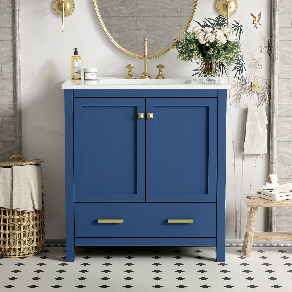 Bautista Bathroom Vanity, Blue