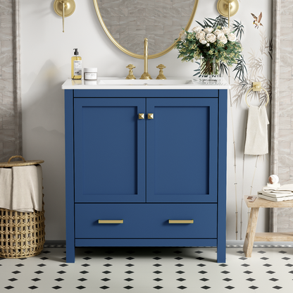 Bautista Bathroom Vanity, Blue