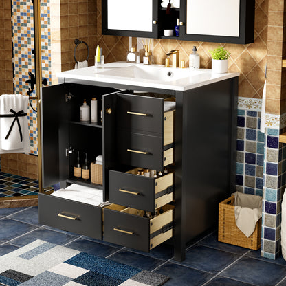 Hamza Bathroom Vanity (Black)