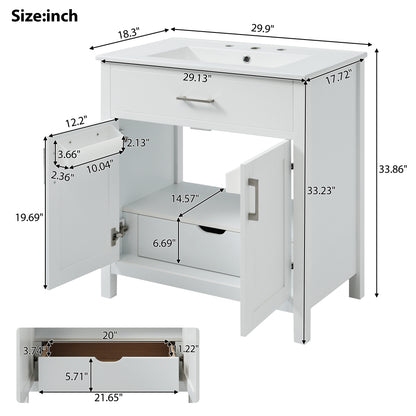 Goodman Bathroom Vanity, White