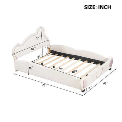 Lester Kids Bed, Full (Beige)
