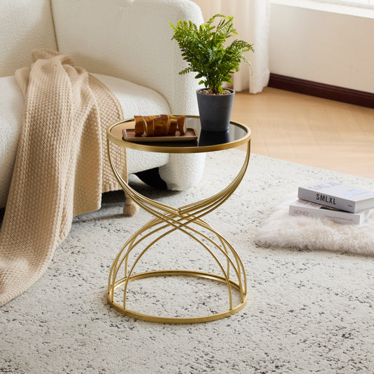 Reese End Table, Gold