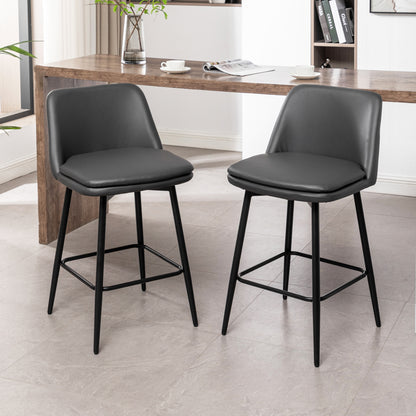 Yareli Bar Stool, Set of 2 (Gray)