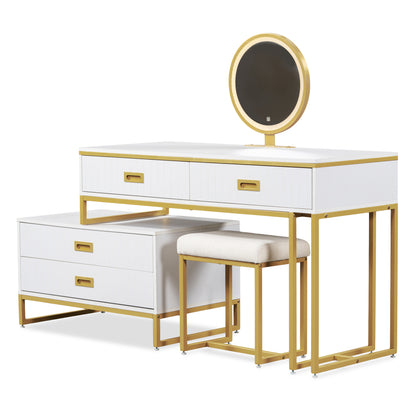 Juliette Vanity Desk, Gold