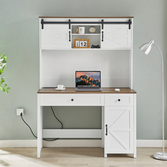 Campbell Office Desk, White