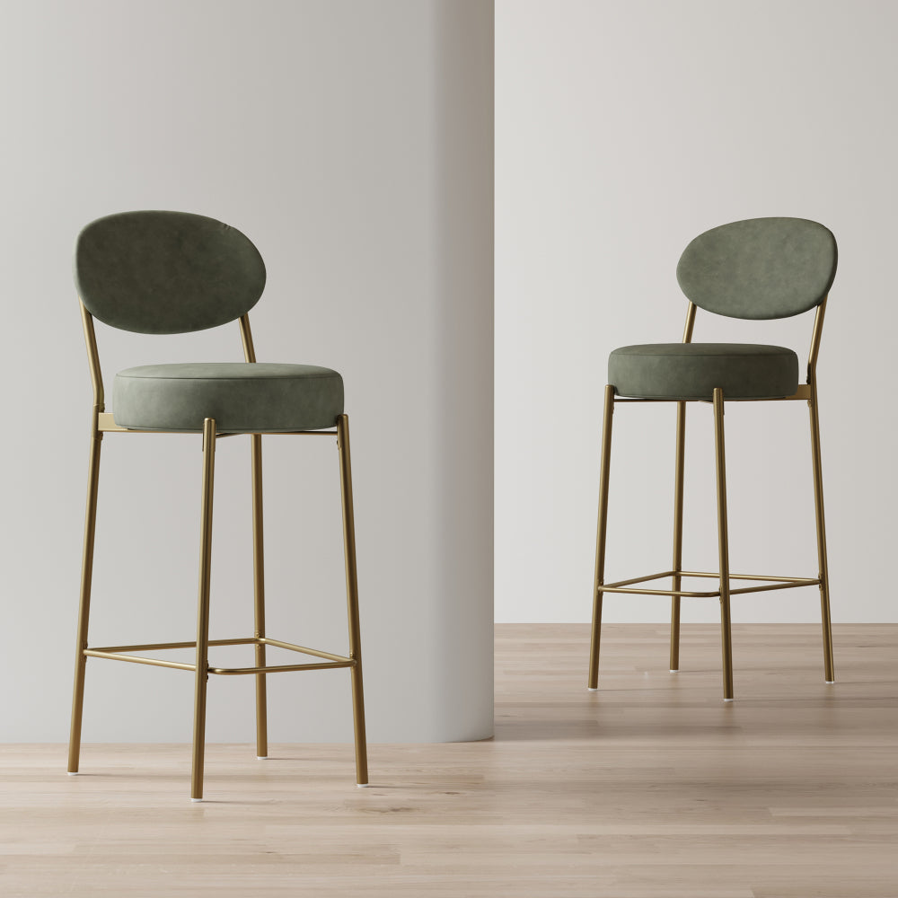 Vance Bar Stool, Set of 2 (Green)