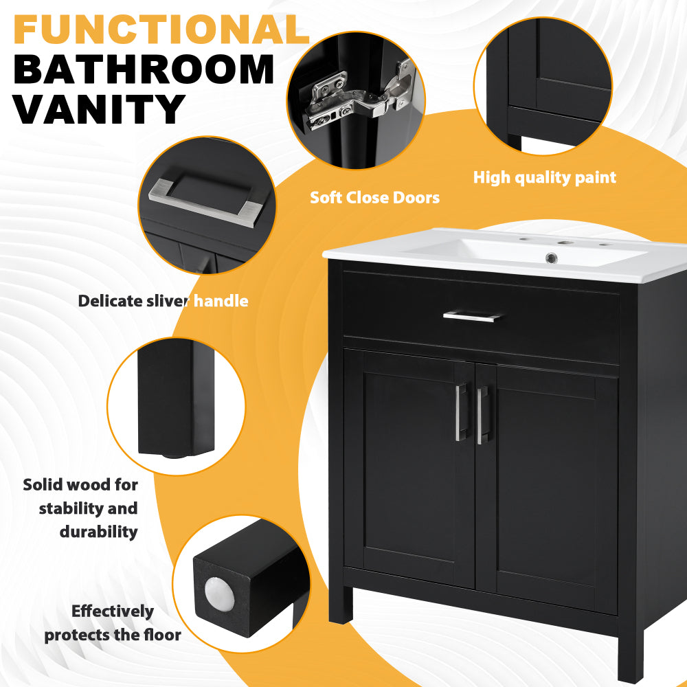 Goodman Bathroom Vanity, Black