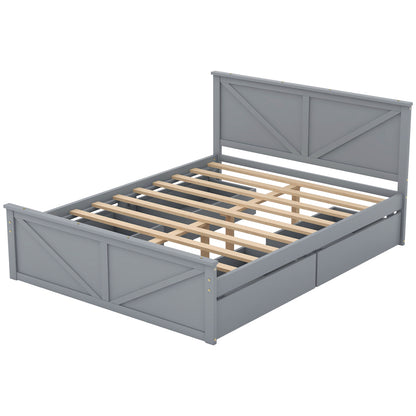 Castro Bed Frame, Queen (Gray)