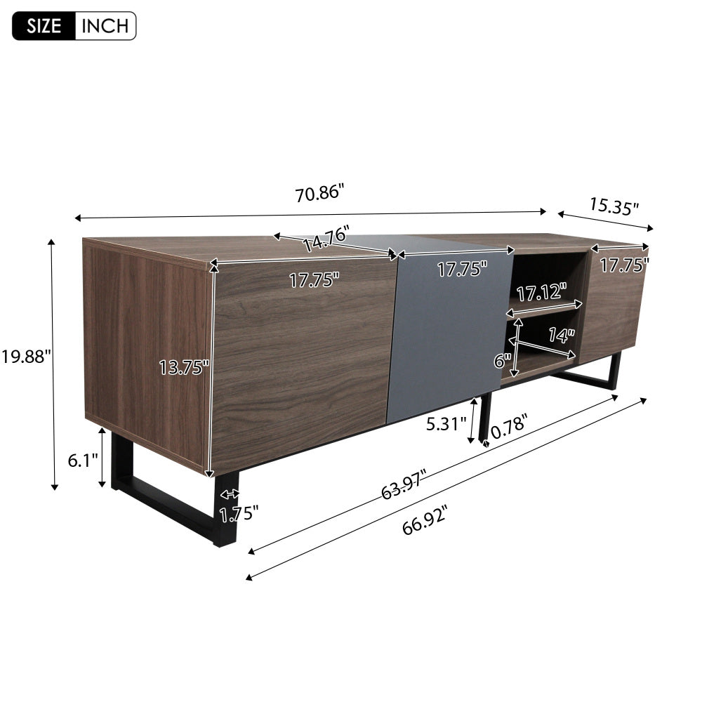 Karter TV Stand (Dark Brown)