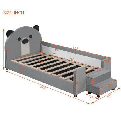 Delgado Kids Bed, Twin (Grey)