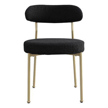 Amari Dining Chair, Set of 2 (Black+Gold)