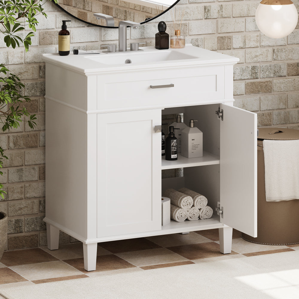 Gill Bathroom Vanity (White)