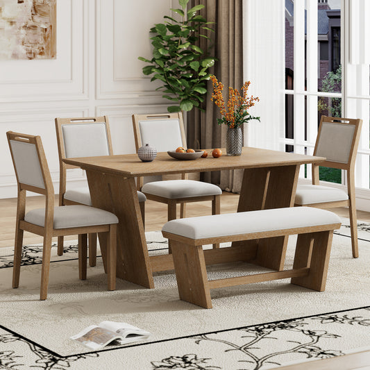 Herring Dining Set, Set of 6 (Brown)