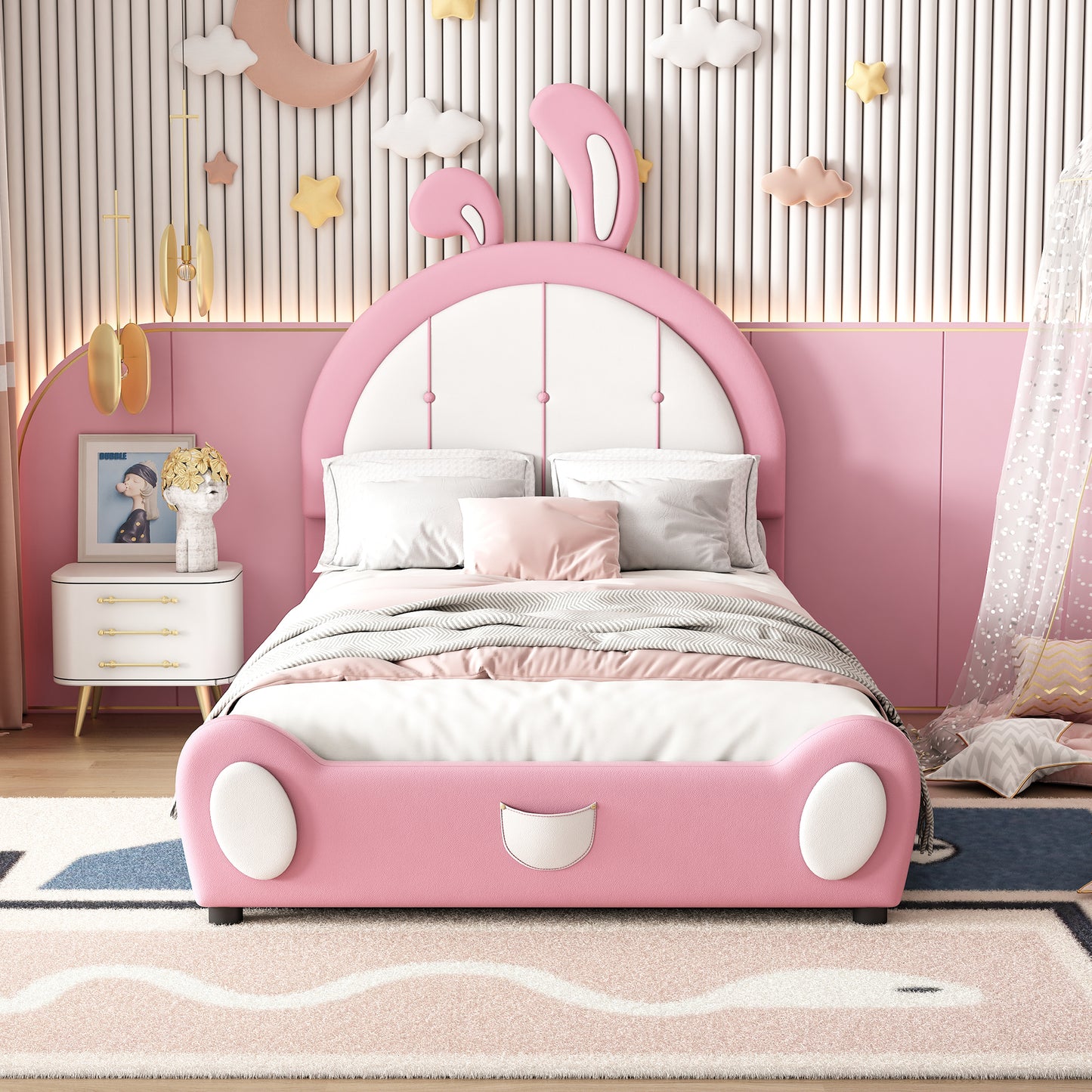 Bunny Bed, Twin (Pink)