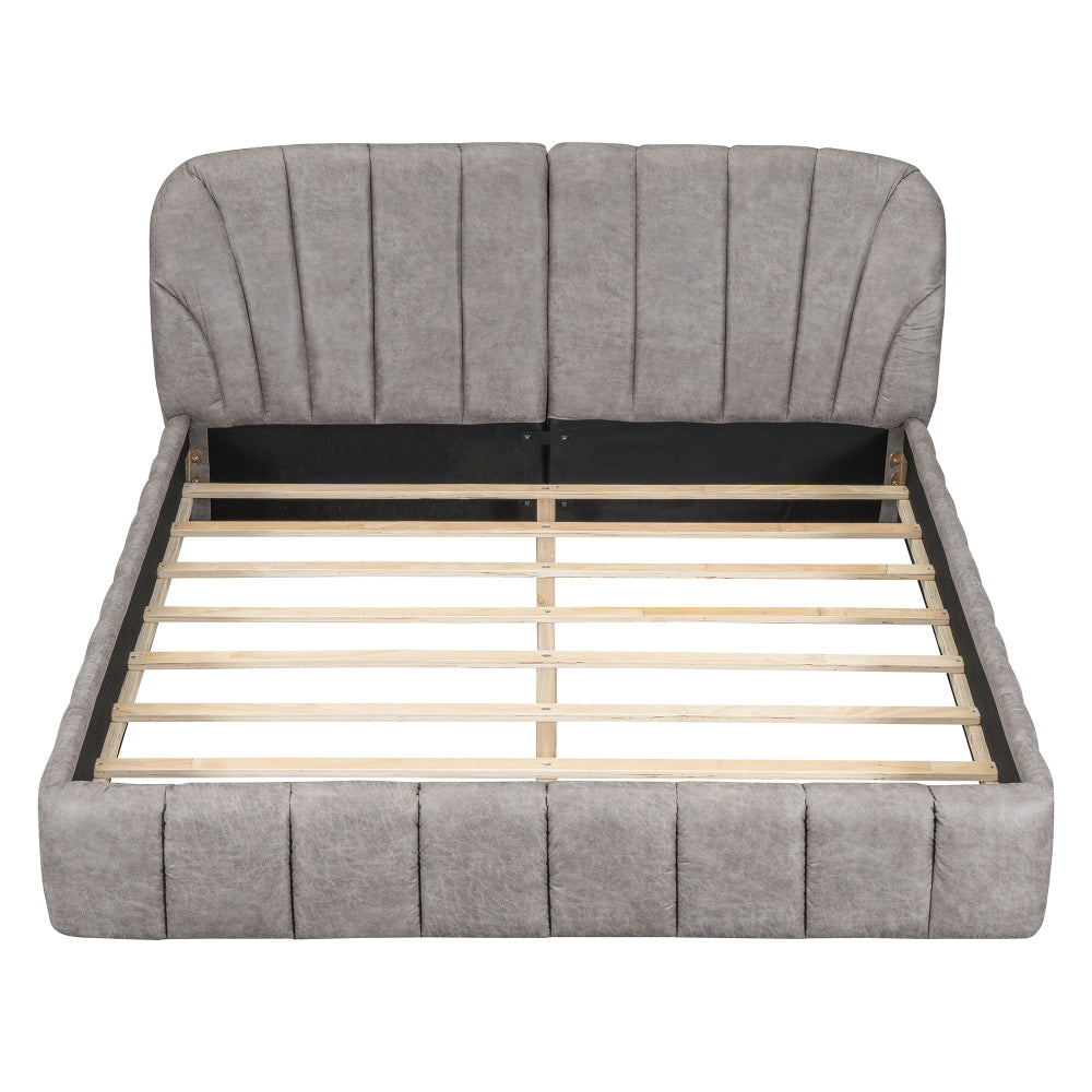 Walters Bed Frame, Queen (Grey)