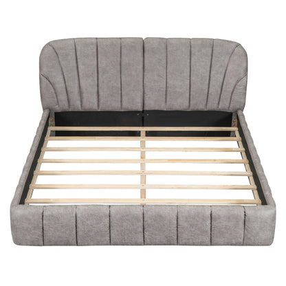 Walters Bed Frame, Queen (Grey)