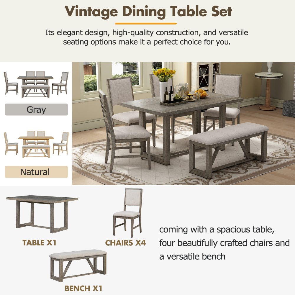 Chapman Dining Set, Set of 6 (Grey)