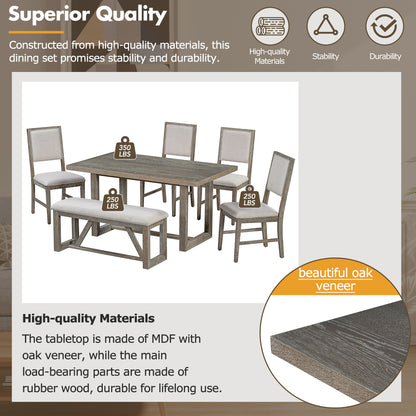 Chapman Dining Set, Set of 6 (Grey)