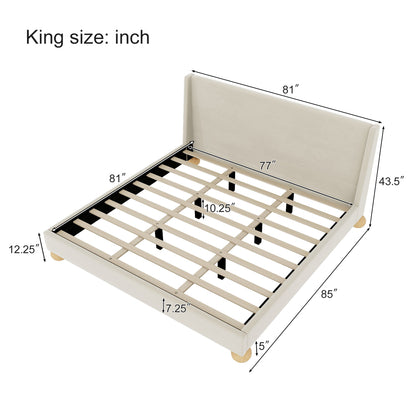 Charles Bed, King (Cream)