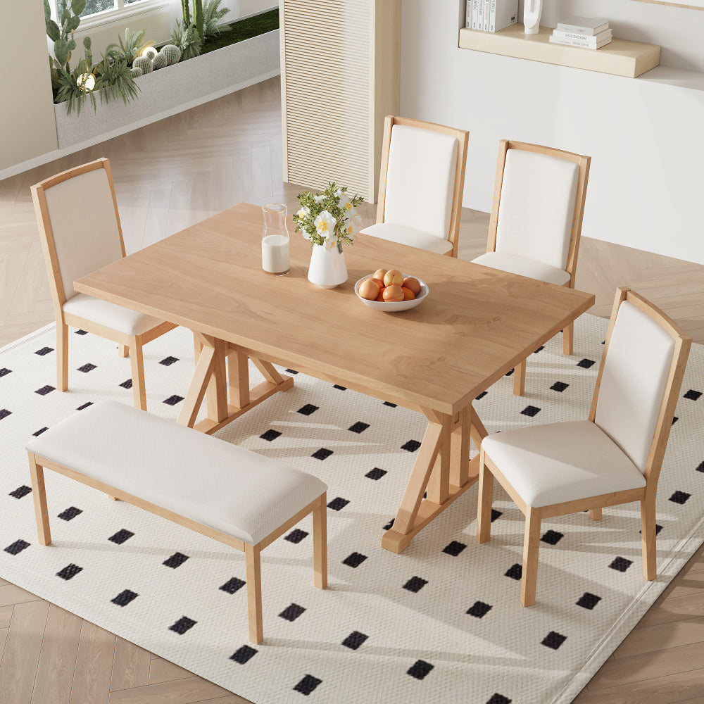 Valencia Dining Set, Set of 6 (Natural)