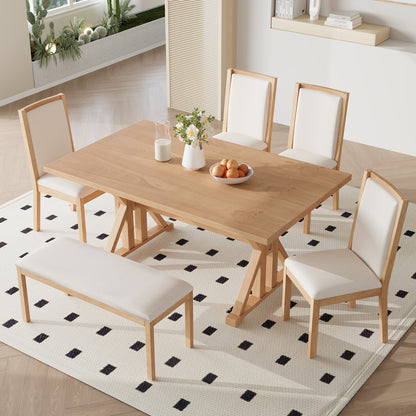 Valencia Dining Set, Set of 6 (Natural)