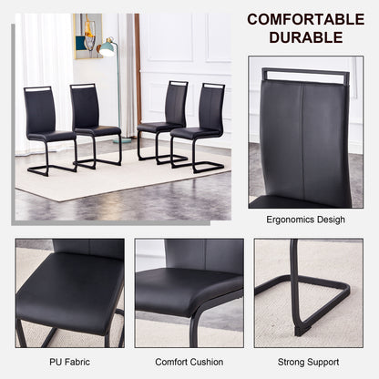 Harvey Dining Set, Set of 7 (Black)