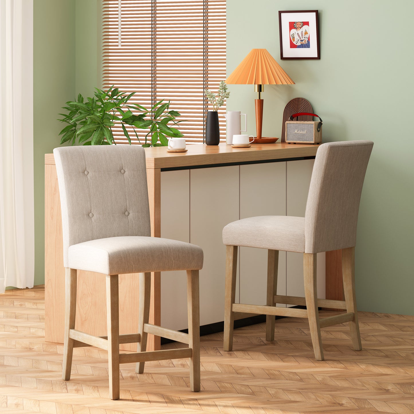 Hardin Dining Chair, Set of 2 (Beige)