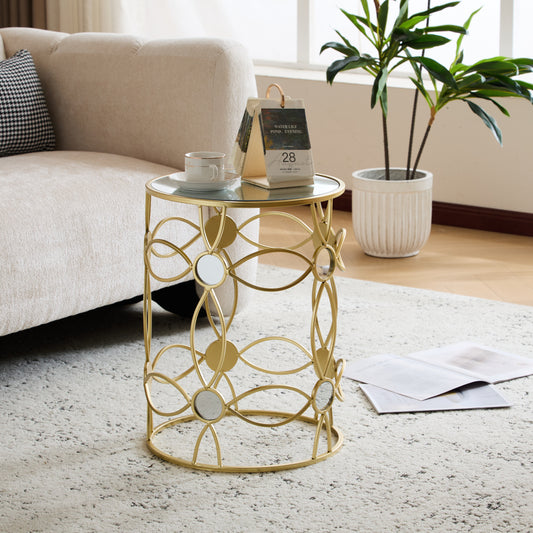 Keilani End Table, Gold