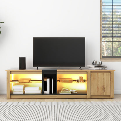 Miranda TV Stand (Natural + Black)