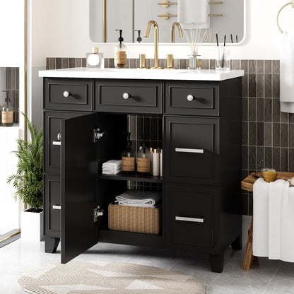 Middleton Bathroom Vanity, Black