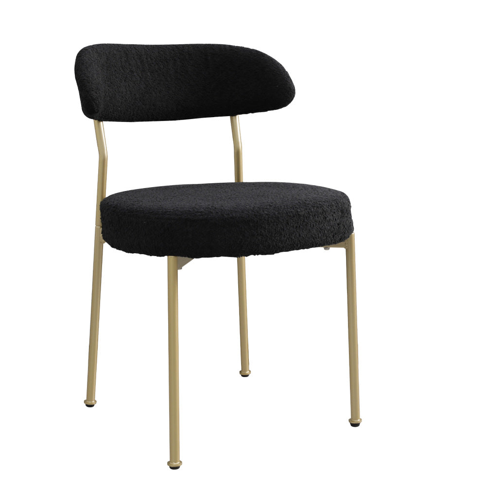 Amari Dining Chair, Set of 2 (Black+Gold)