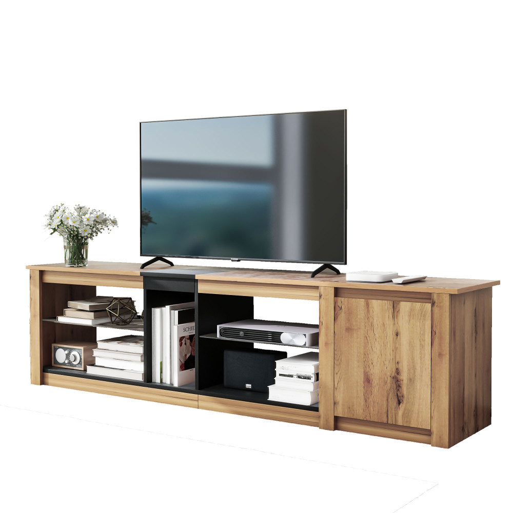 Miranda TV Stand (Natural + Black)