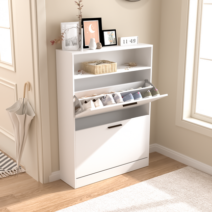 Ayala Shoe Cabinet, White