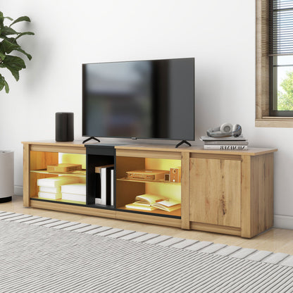 Miranda TV Stand (Natural + Black)