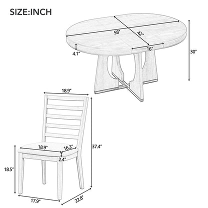 Vargas Dining Set, Set of 5
