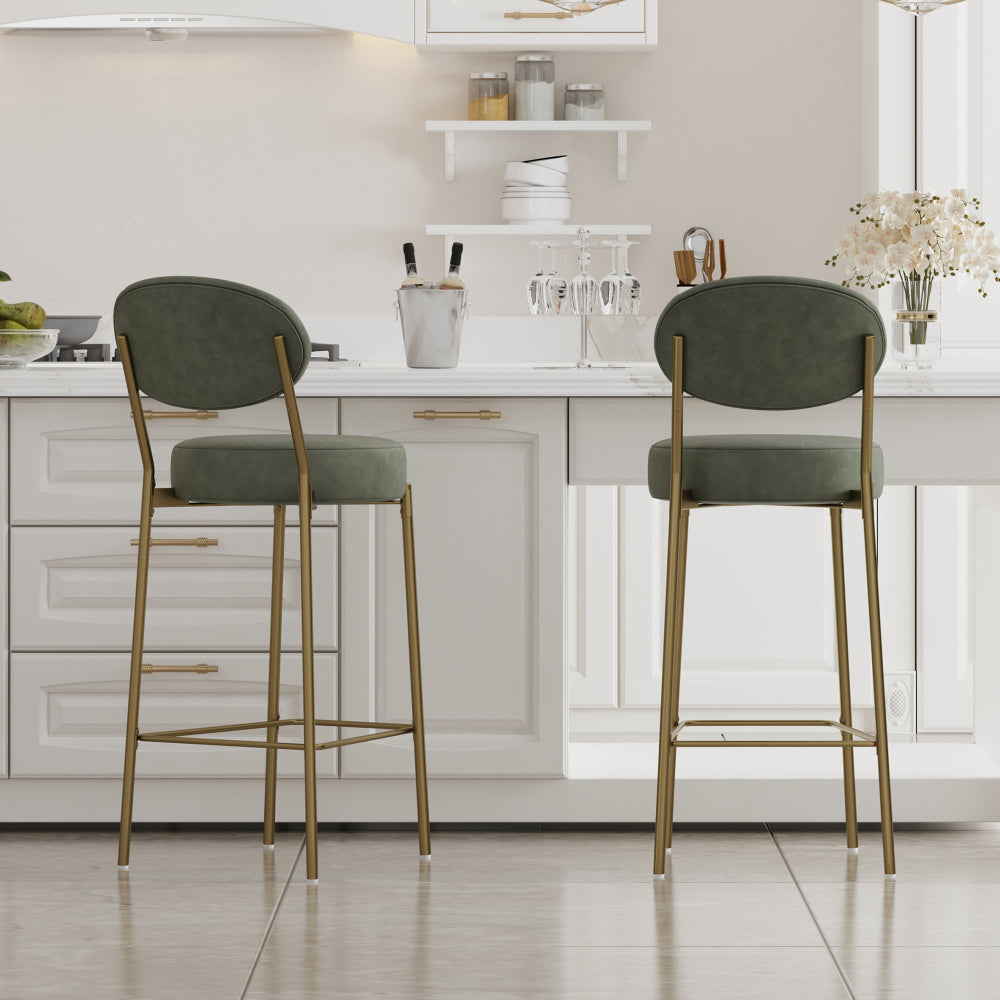 Vance Bar Stool, Set of 2 (Green)