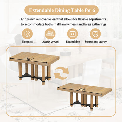 Blevins Dining Set, Set of 7 (Natural)