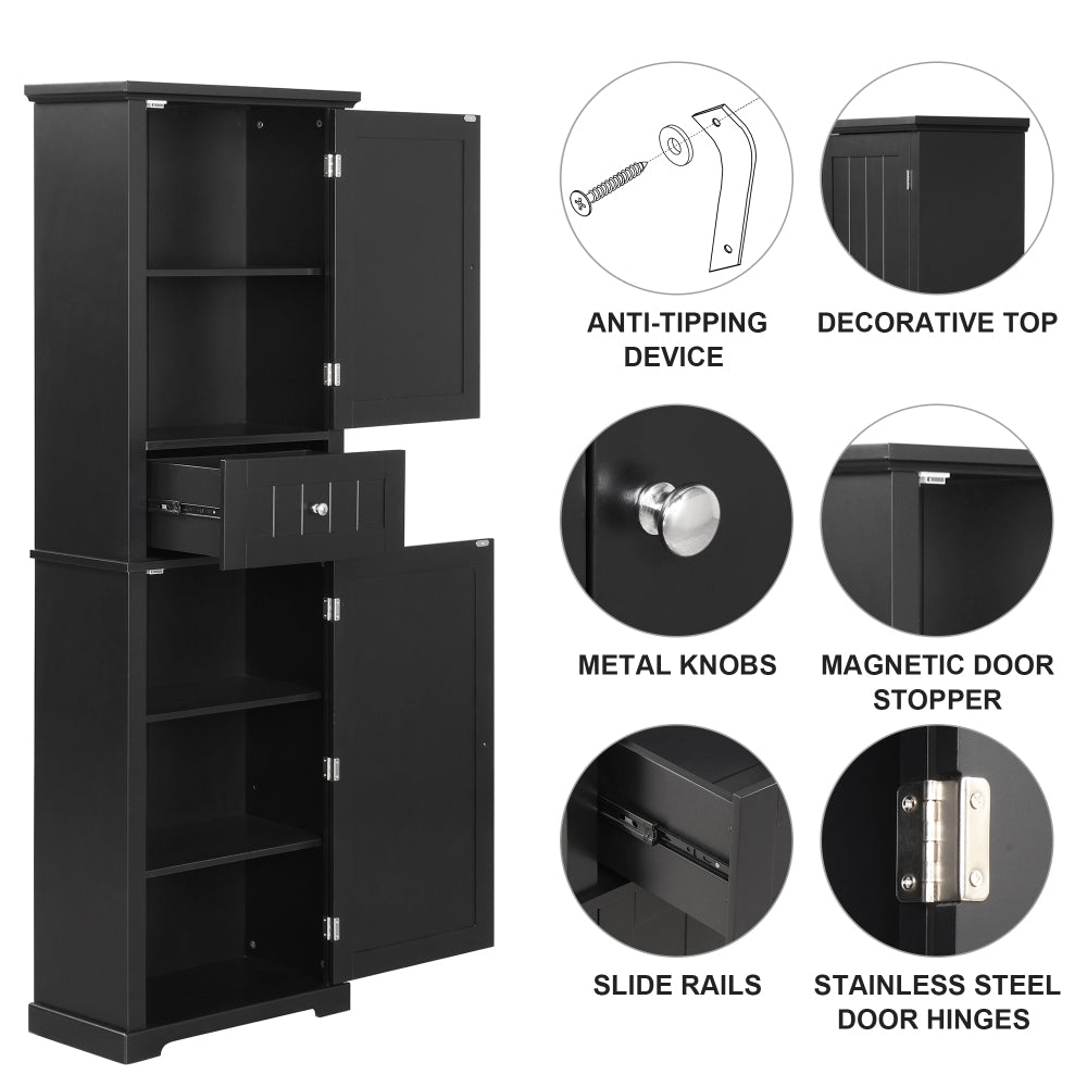 Amber Bathroom Cabinet (Black)