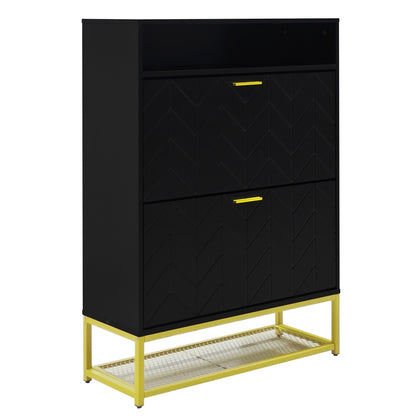 Stokes Shoe Cabinet (Black)