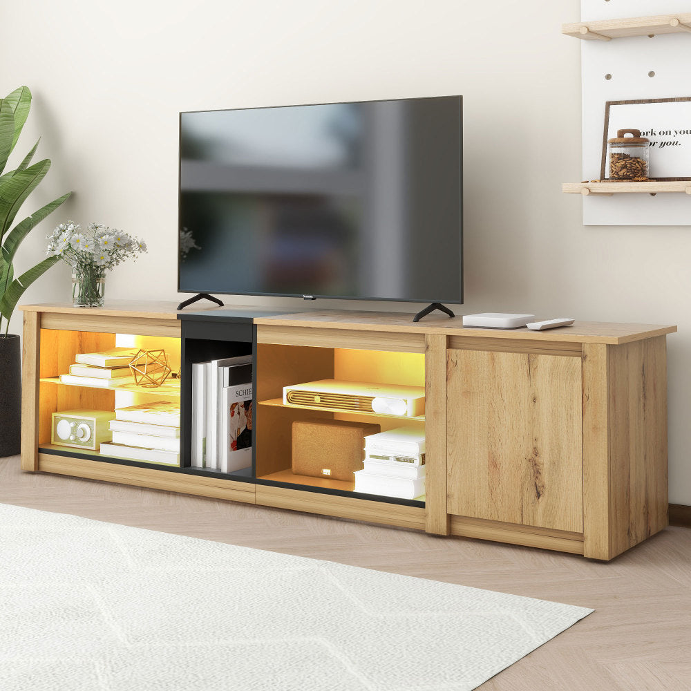 Miranda TV Stand (Natural + Black)