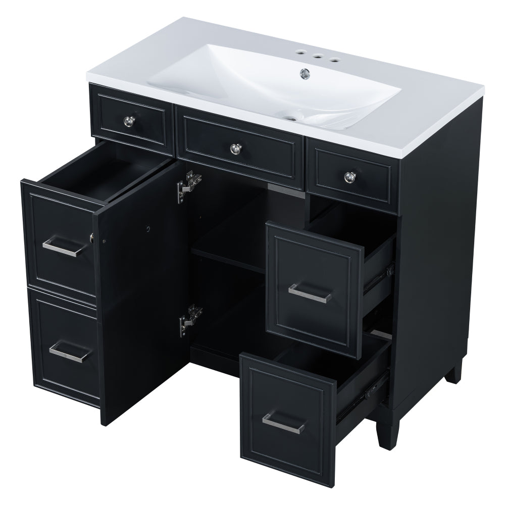 Middleton Bathroom Vanity, Black